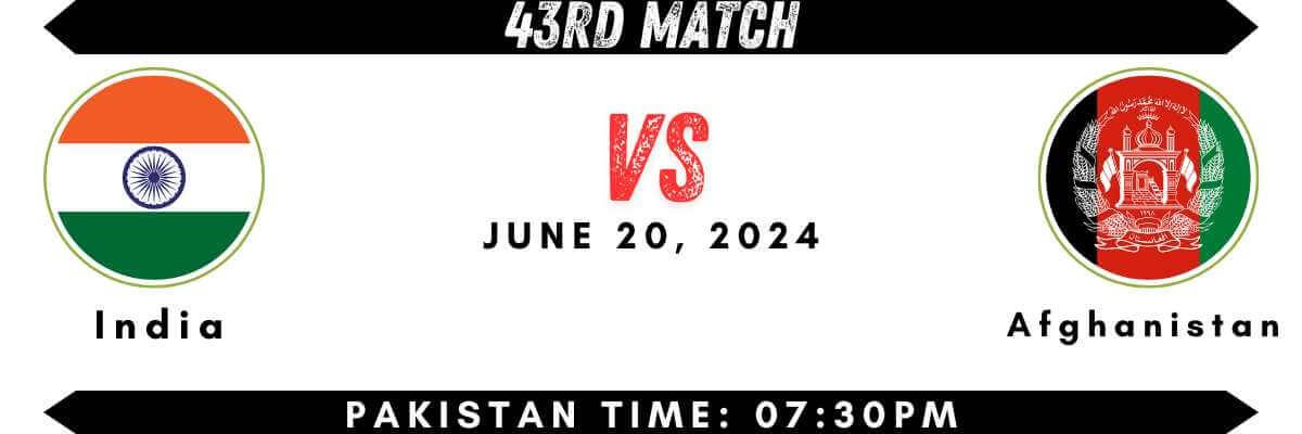 43rd match of t20 world cup 2024